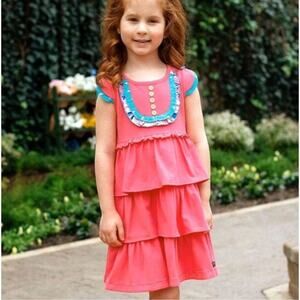 Matilda Jane Pink Ruffled Have Your Cake Dress Toddler Girls Size 2 Excellent co